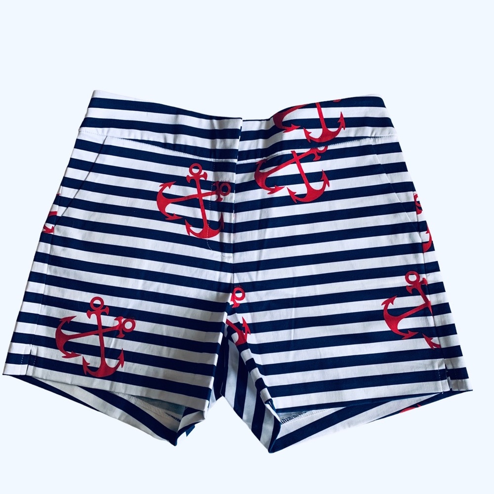 MELLY M RED WHITE BLUE NAUTICAL SHORTS